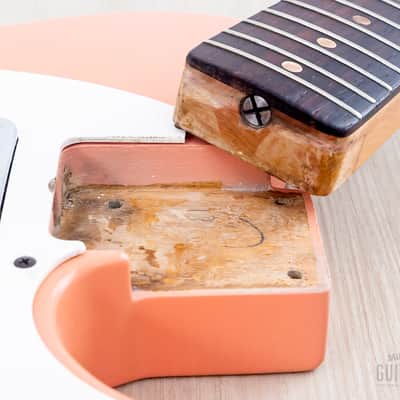 1960 Fender Telecaster Pre-CBS Vintage Guitar Slab Board Tahitian Coral w/ Case image 15