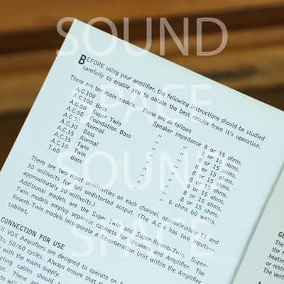 1960s Vox Vintage Amp Manual for AC10, AC15, AC30, AC50, AC100 - Super Rare Paperwork! image 2