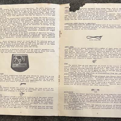 Valco Amplifier User Manual 1950’s image 5