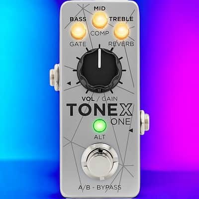 IK Multimedia TONEX One Bass Edition Amp Modeler Effects Pedal, preloaded with 20 bass-specific presets modeled after iconic amplifiers image 2