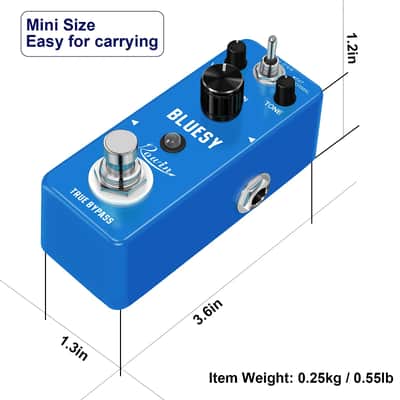 Rowin LEF-321 Bluesy Blues Overdrive Guitar Effect Pedal 2 Modes Bright/Fat Holiday Special $29.80 image 3