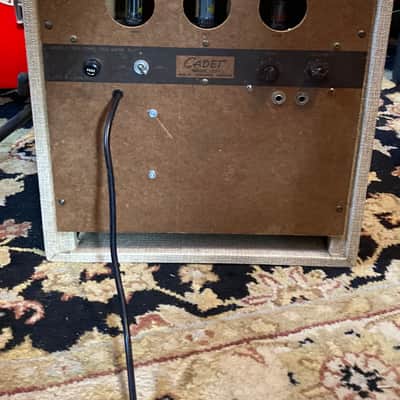 Danelectro Model 122 Cadet Tube Amp Combo JUST SERVICED! Sylvania Tubes 1960s Cream image 3
