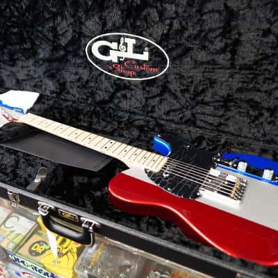 G&L USA CUSTOM SHOP ASAT Classic Red,White,Blue Metal Flake 6-String Electric Guitar w/ Case (2024) image 6