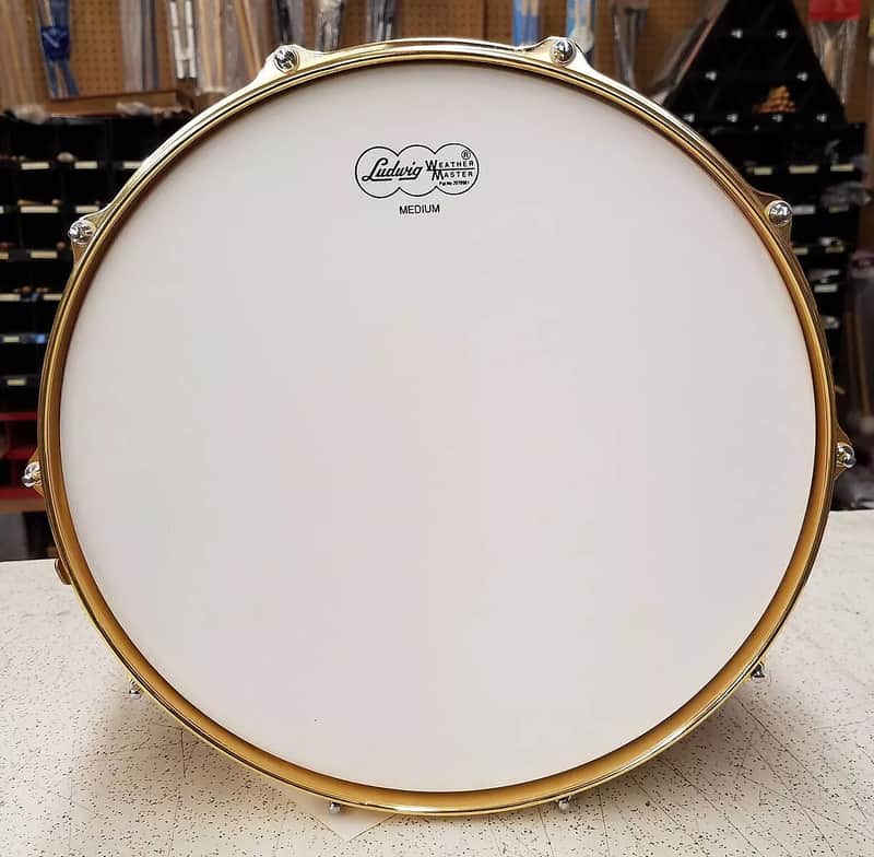Ludwig LM2000MX6 Limited Edition Millennium 6.5x14" 10-Lug Birdseye Maple Snare Drum with Tube Lugs, Brass Hardware 2001 image 1