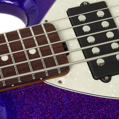 Ernie Ball Music Man StingRay 5HH Special - Violet Sparkle Burst - K09686 image 6