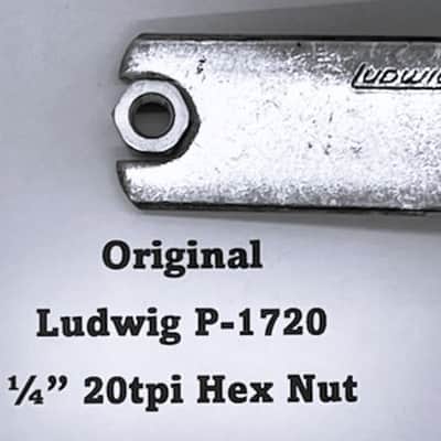 Ludwig P-1720 High Profile 1/4" 20 tpi Hex Nuts for P-1216A Mounts (65-68) NOS (New Old Stock) image 4