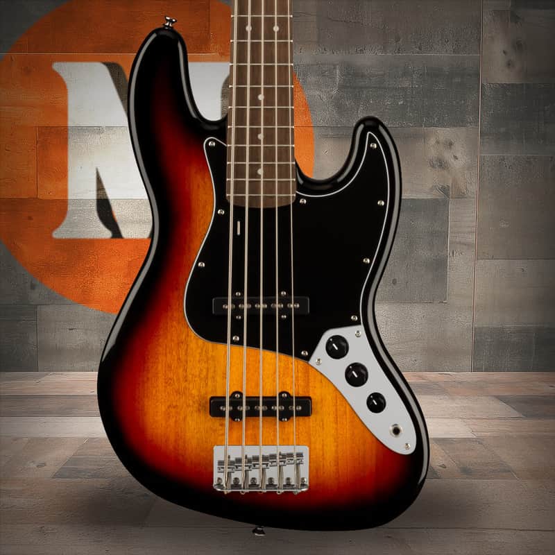 Squier Affinity Series Jazz Bass V - Laurel Fingerboard - Black Pickguard - 3-Color Sunburst image 1