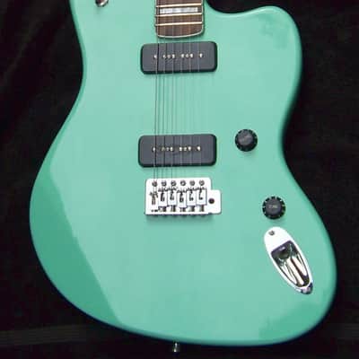 Custom Shop Surf Green+ 22 Fret Bound Ebony Pearl Inlay Neck+Treble Bleed Circuit+Matched Pair P-90's+Frets Leveled, Crowned and Polished for No Buzz and Low Action + Full Setup! image 4