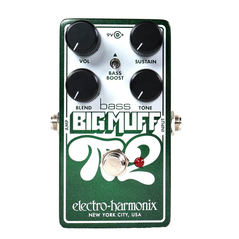 Used Electro-Harmonix EHX Bass Big Muff Pi 2 Dual Op-Amp Fuzz Guitar Effects Pedal ♫ image 1