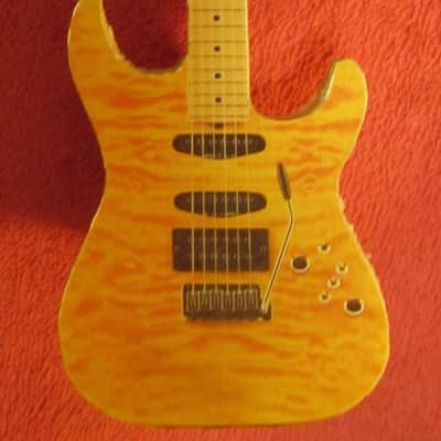 Handmade Guitar display 2000's - Gloss yellow/foam board image 5