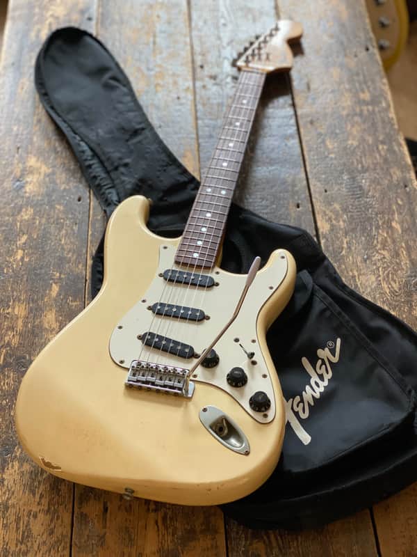 Fender Stratocaster 1972 Reissue FujiGen MIJ E-Serial 1984-87 Olympic White image 1