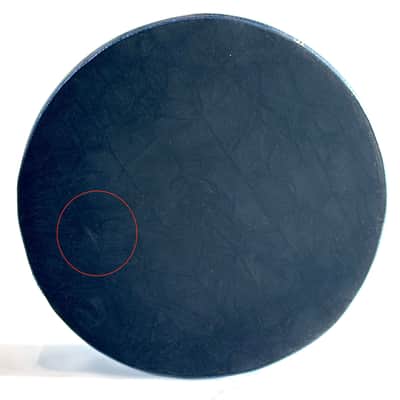 Pork Pie Percussion Custom Throne (B-STOCK) (TOP ONLY) with Black Crush Top and Blue Sparkle Side image 2