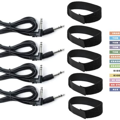 4 Cable Connection Kit for eDRUMin 4 MIDI Drum Trigger Interface image 1