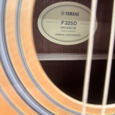 Yamaha F325D Dreadnought Acoustic Guitar 2010s - Natural image 8