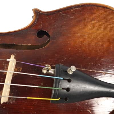 Von Friedrich August Glass Stradivarius 1737 4/4 German Violin w/ Wooden Case image 15