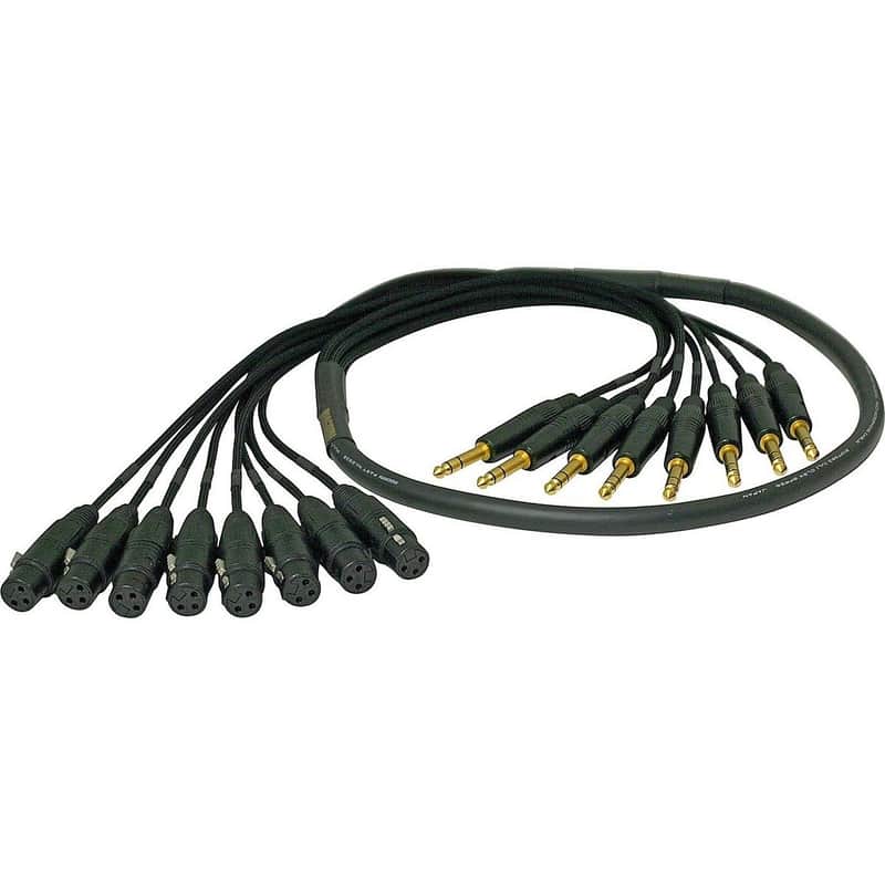 Mogami Gold 8 TRS-XLRF-05 Audio Adapter Snake Cable, 8 Channel Fan-Out, XLR-Female to 1/4" TRS Male Plug, Gold Contacts, Straight Connectors, 5 Foot image 1