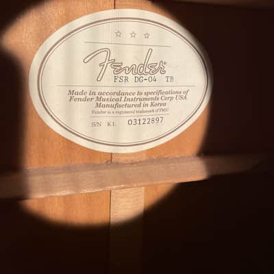 Fender Fender Special Run FSR DG-04 TB Early 2000s - Translucent Blue Gold Hardware image 11