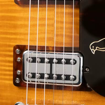 Gretsch G6134TFM-NH Nigel Hendroff Signature Penguin Electric Guitar - Amber Flame with Hardshell Case - Used image 14