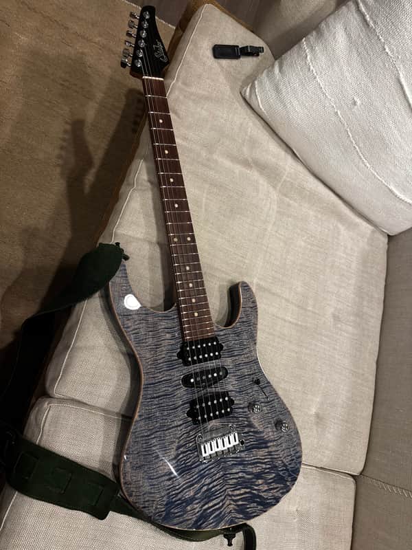 Suhr Modern Plus HSH with Pau Ferro Fretboard 2018 - Present - Faded Trans denim slate Burst image 1