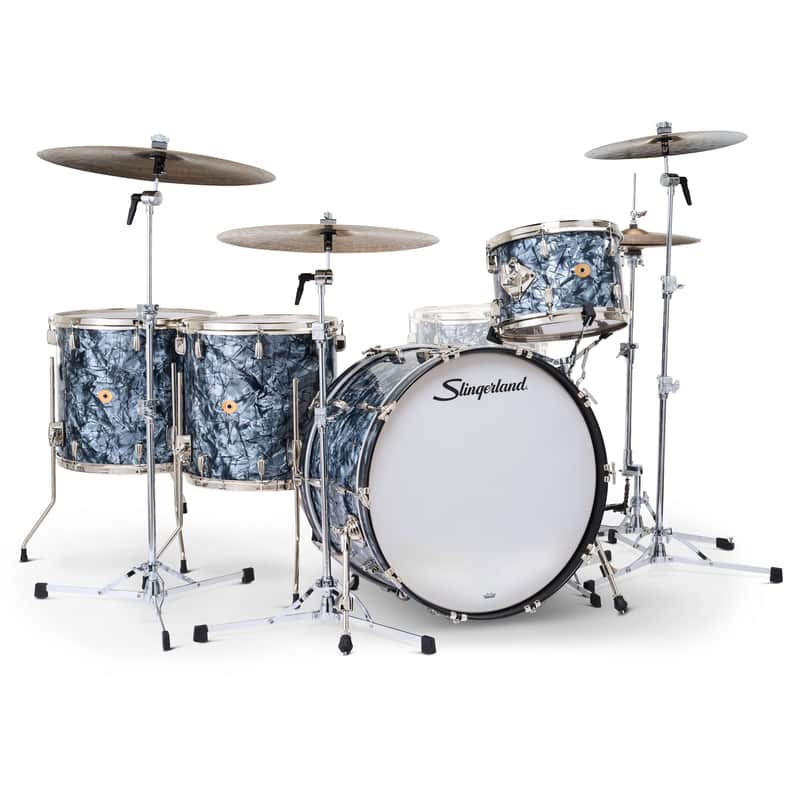 Slingerland Radio King 9x13 16x16 16x18 14x24 Black Diamond Pear image 1