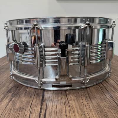 CB700 Internationale 6.5x14 Steel Snare Drum – 10 Lugs – Internal Muffler – Good Condition image 2