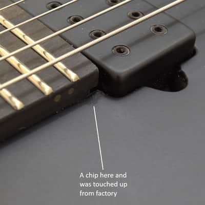 Ibanez RGRB720 Iron Label 7 String Guitar Black Flat B Stock image 8