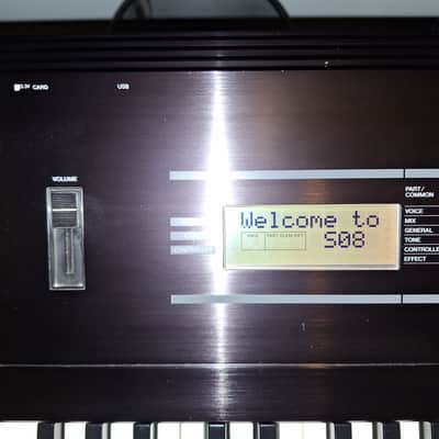 Yamaha S08 Late 90's 88-key Piano/Synth- Satin Black Beauty-Mint! image 3