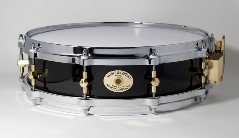 Noble & Cooley Solid Shell Classic Maple "The Phil Collins" Snare Drum 14X3.875 *VIDEO* Piano Black Gloss