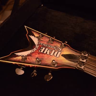 Dean Dimebag Darrell Pantera Dime Razorback Explosion Flame Graphic Signature Guitar image 4