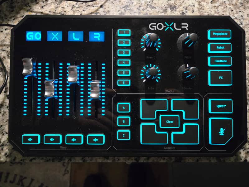 TC Helicon GoXLR, Go XLR, 4-Channel Mixer, Motorized Faders, Sound Board and Vocal Effects - Black image 1