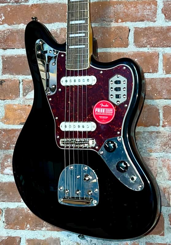 Squier Classic Vibe '70s Jaguar  Black, In Stock Ships Fast Support Indie Music Shops ! image 1