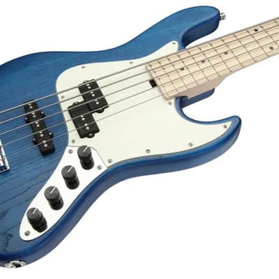 Sadowsky MetroLine 21-Fret Vintage P/J Bass-Swamp Ash Body-5 String-Ocean Blue Transparent Satin image 1