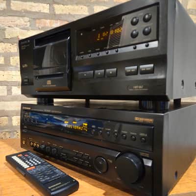 PIONEER  VSX-D466U receiver/PD-F507 25 cd changer  1997 w remote -refurbished image 2