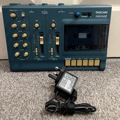 TASCAM Porta 02 Ministudio 4-Track Cassette Recorder 2000s - blue [custom pitch modded] image 1