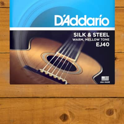 D'Addario EJ40 Silk & Steel Acoustic Guitar Strings - 11-47 image 2