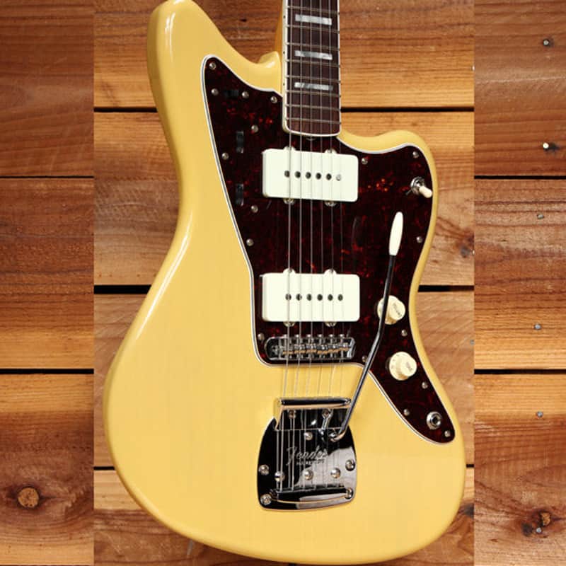Fender Ltd 60th Anni Classic Jazzmaster Mustang Bridge Matched Head Blonde 42127 image 1