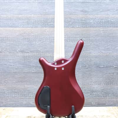 Warwick RockBass Corvette Basic 5-String Burgundy Red Transparent Satin w/Bag image 3