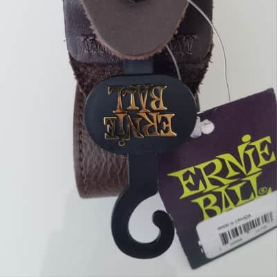 Ernie Ball 4135 2" Tri Glide Italian Leather Guitar Strap - Brown image 6