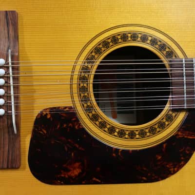 Vintage 1960s Giannini GS 680 12 String Acoustic Guitar Cedar Top Guitar Brazilian Rosewood Beautiful Lush Tones Case image 4