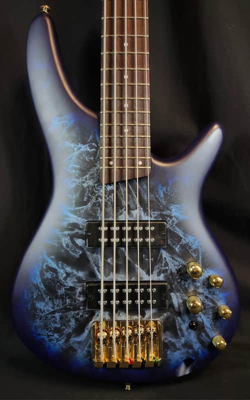Ibanez SR305EDX SR Standard 5-String Bass, Gold Hardware, Cosmic Blue Frozen Matte 2026 image 1