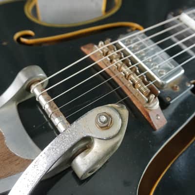 Firstman Liverpool Violin Guitar - Black - Hollow Body Japan image 12