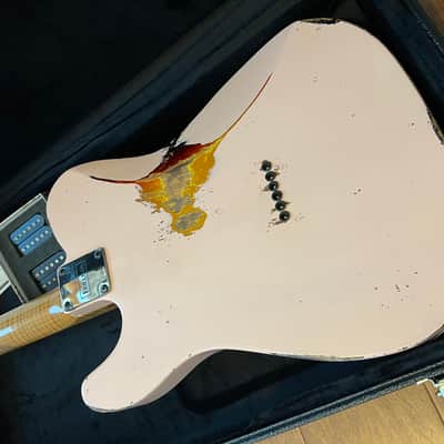 Friedman Vintage T 2024 - Roasted Flame Maple Neck - Shell Pink Over 3TSB image 6