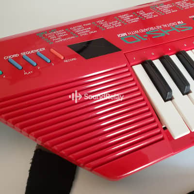 Yamaha SHS-10R Keytar – Red Version – Portable FM Synth – Printed Manual – Tested image 4