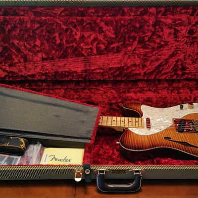 Fender American Select Telecaster Thinline with Gold Hardware 2013 Violin Burst image 13