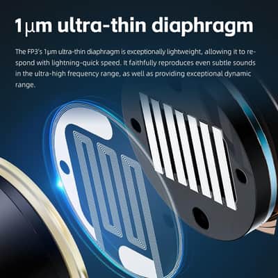 FiiO FP3 HiFi 14.5mm Planar Diaphragm Driver in Ear Earphone IEMs, with Solid Wood faceplate, Detachable 0.78mm 2Pin IEM Cable for Musician Singer Audiophile (Black Walnut) image 4