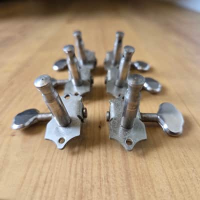 Set of Vintage 1960's Grover Open Back Guitar Tuners w/ Ferrules, Screws! image 4