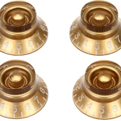 Gibson Accessories Top Hat Knobs - Vintage Gold (set of 4) image 1
