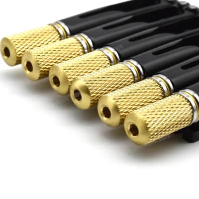 6 String Headless Guitar Brass Bridge Single String Individual Saddles image 3