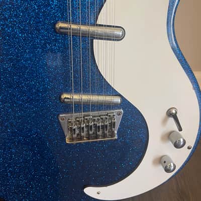 Danelectro 12 string 1997 - Blue sparkle image 4