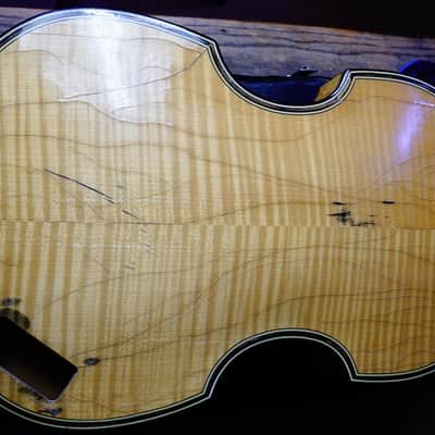 Hofner 5000/1B Super Beatle Bass Guitar 1970s Natural Maple image 16